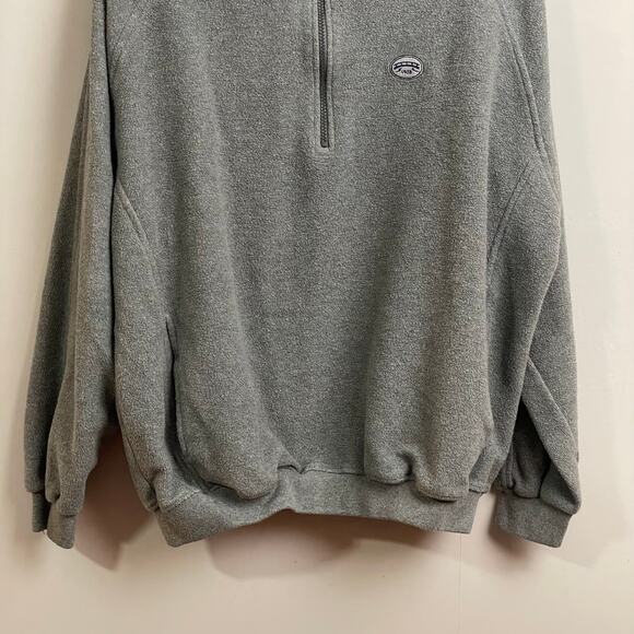 90s Vintage Straight Down L USA pullover sweater preppy gray embroidered - Picture 3 of 10